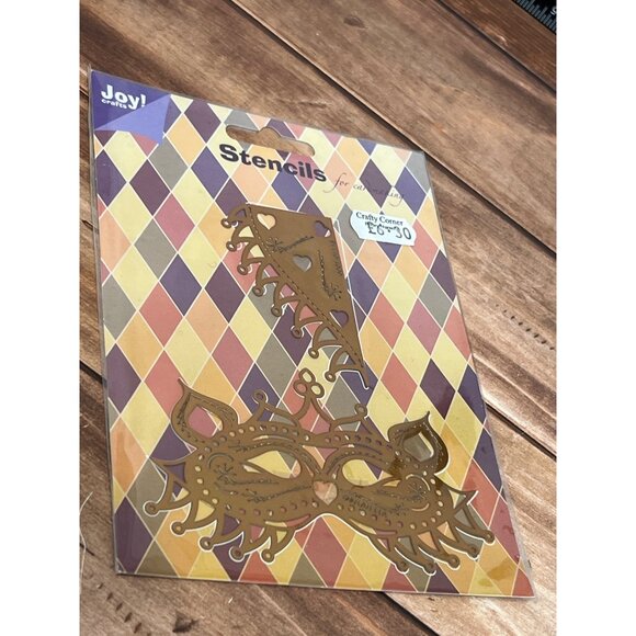 Joy! Crafts Card Making Stencils - Decorative Cat Mask & Corner Design Templates - Picture 3 of 3